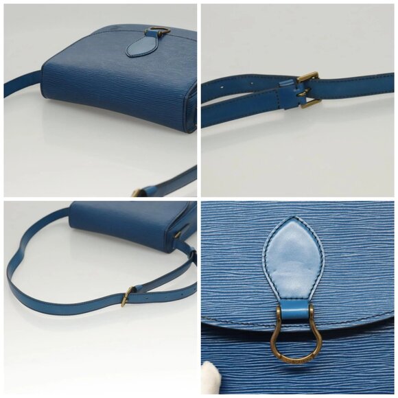 LOUIS VUITTON Epi Saint Cloud GM Shoulder Bag Toledo Blue M52195 LV Auth BA1445 - Picture 16 of 16